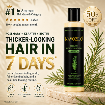 LAST DAY 50% OFF——🌿🌿NAVOZILO® Official -Size Rosemary Keratin Scalp Shampoo| Full-size scalp care for thicker-looking, stronger-feeling hair.
