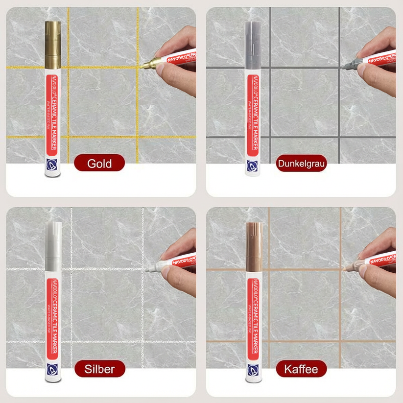 ✏️🕸️NAVODILO®Anti-mould and waterproof joint pen for ceramic tiles