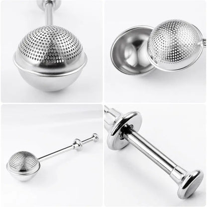 Navozilo®Stainless Steel Powdered Sugar Shaker with Spring-Operated Handle