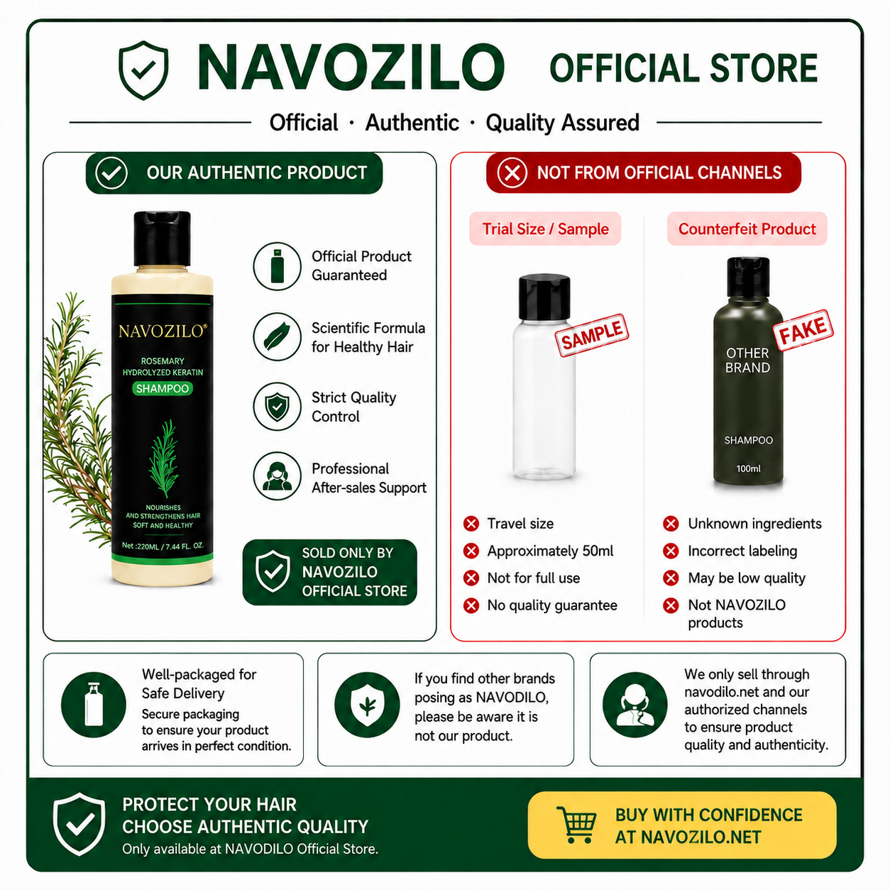 LAST DAY 50% OFF——NAVOZILO® Official-Size Rosemary Keratin Scalp Shampoo| Full-size scalp care for thicker-looking, stronger-feeling hair.