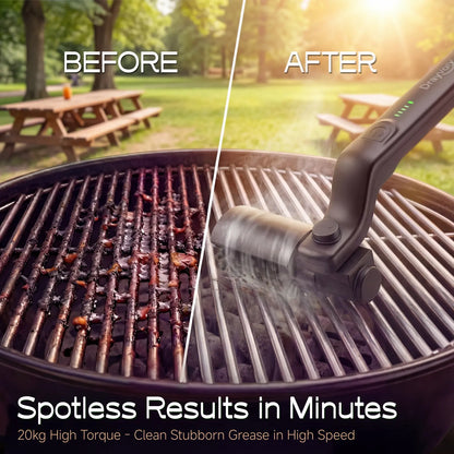 🔥LAST DAY SALE 50% OFF!!——🍡NAVODILO®Cordless Electric BBQ Brush-360° Adjustable Angle 150-Min Runtime Grill Cleaner