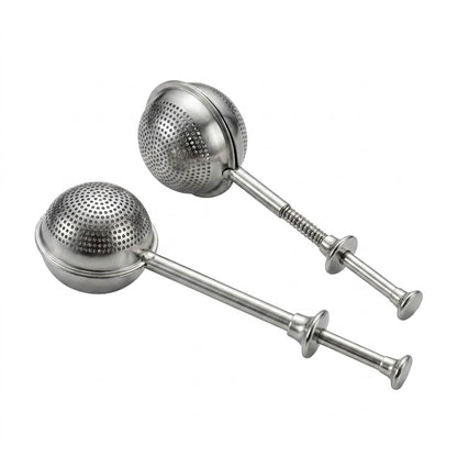 Navozilo®Stainless Steel Powdered Sugar Shaker with Spring-Operated Handle