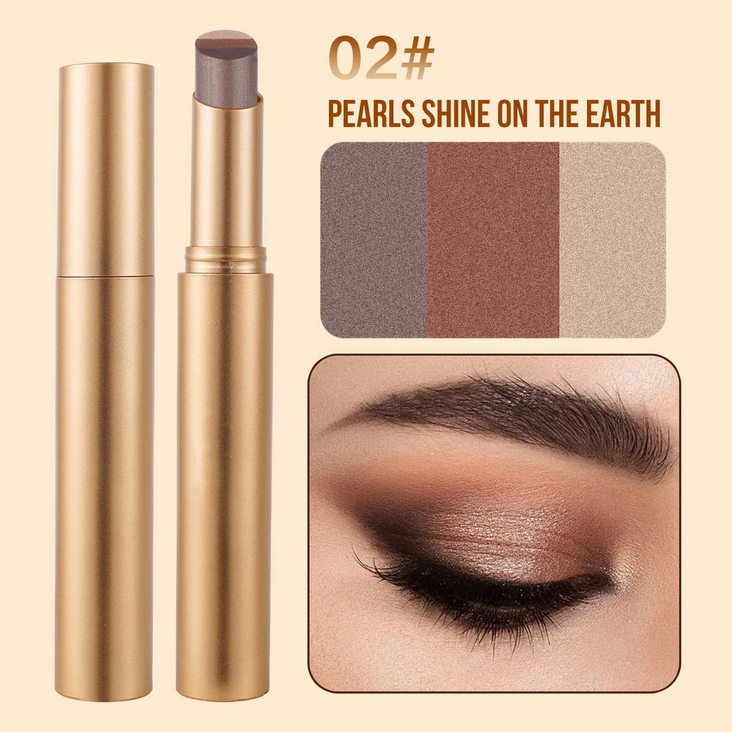 🌟 3-in-1 Shimmer Eyeshadow Stick-One Swipe, Stunning Eyes 😍