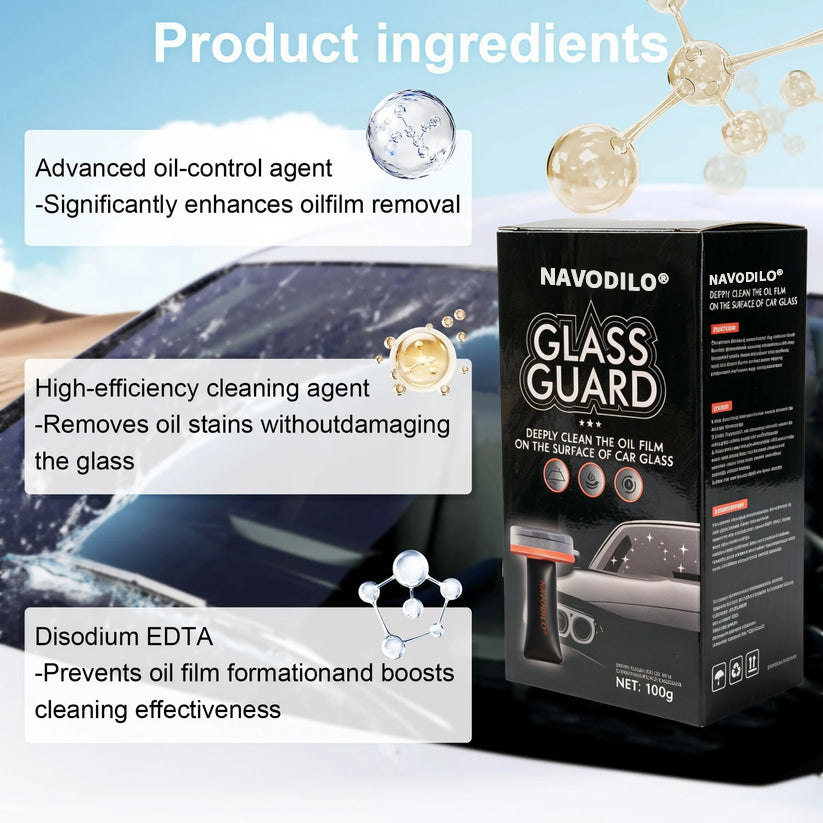 🌫️🌊NAVODILO®Window Oil Film Remover – Fast- Streak-Free Car Glass Cleaning