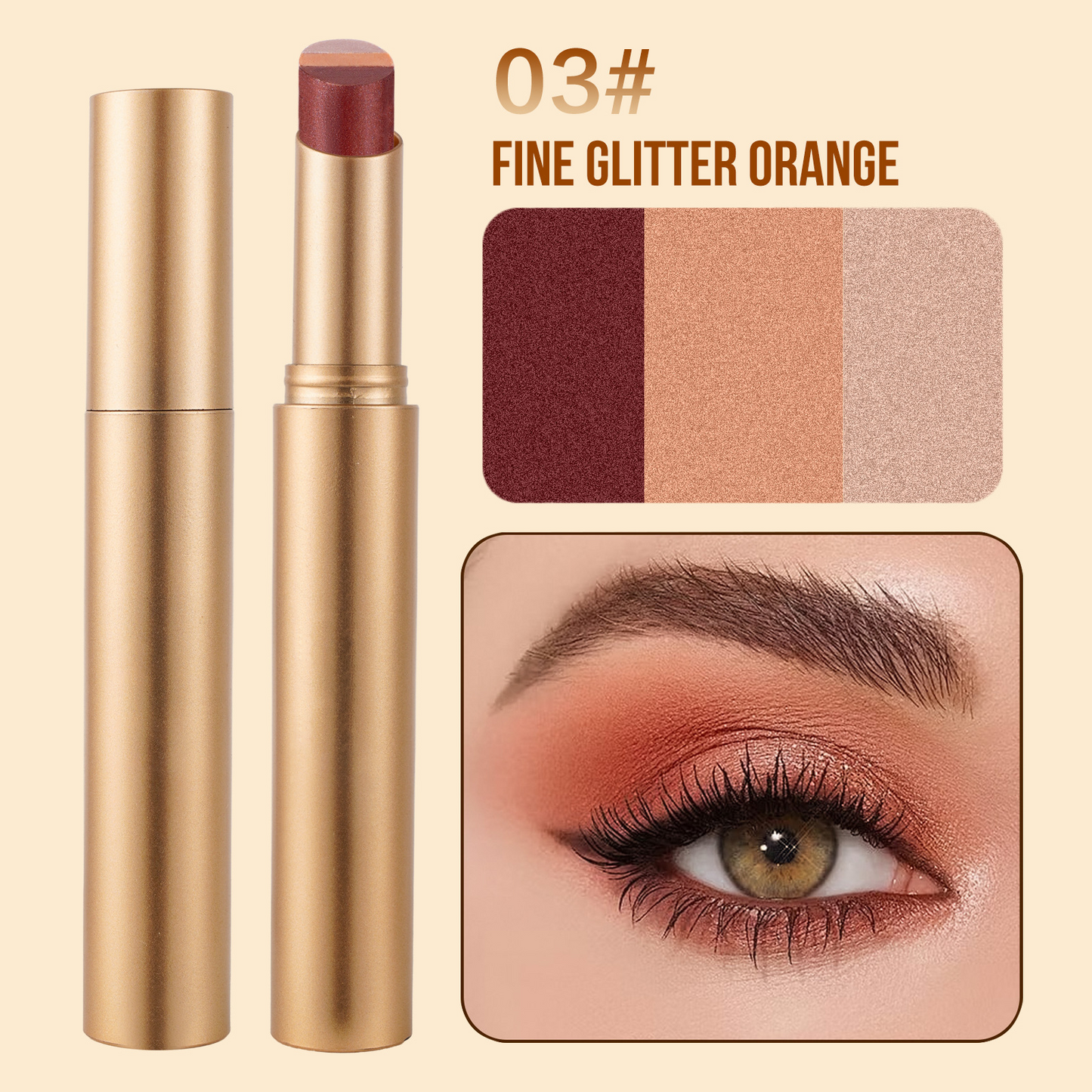 🌟 3-in-1 Shimmer Eyeshadow Stick-One Swipe, Stunning Eyes 😍