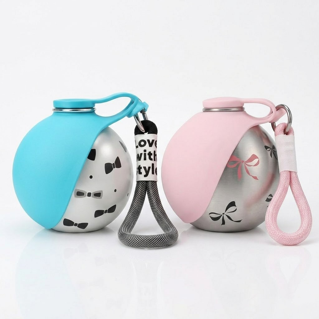 Navozilo® Portable Dog Water Bottle – Leak-Proof Travel Bottle with Bowl