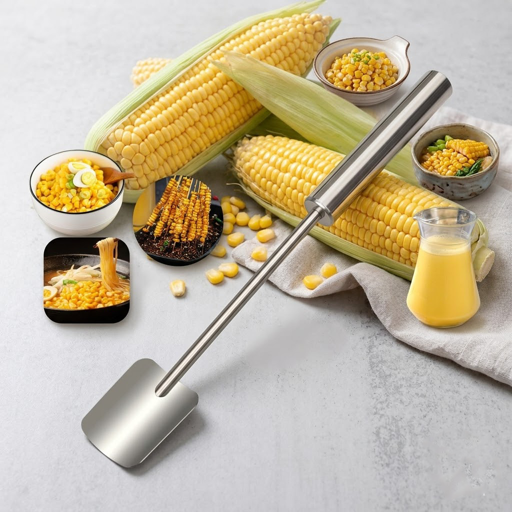 Navozilo® Stainless Steel Corn Peeler – Premium Kernel Stripping Tool (Upsell)