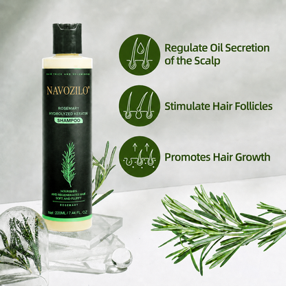 LAST DAY 50% OFF——NAVOZILO® Official-Size Rosemary Keratin Scalp Shampoo| Full-size scalp care for thicker-looking, stronger-feeling hair.