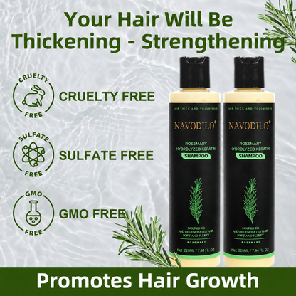 LAST DAY 50% OFF——NAVODILO® Official 200ml Full-Size Rosemary Keratin Scalp Shampoo| Full-size scalp care for thicker-looking, stronger-feeling hair.