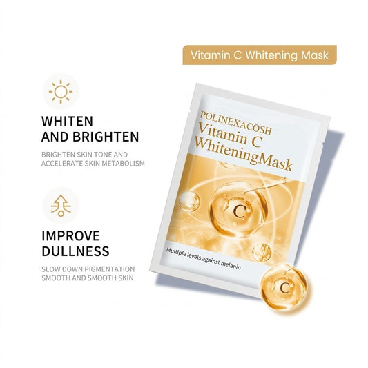 Polinexacosh Vitamin C & E Revitalizing Sheet Mask: Multi-Effect Repairing & Deep Hydrating Mask for Radiant, Nourished Skin