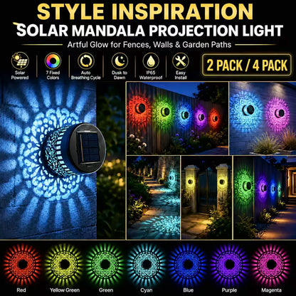 NAVOZILO®🏡☀️Seven-Color Changing Solar Mandala Projection Wall Light upsell
