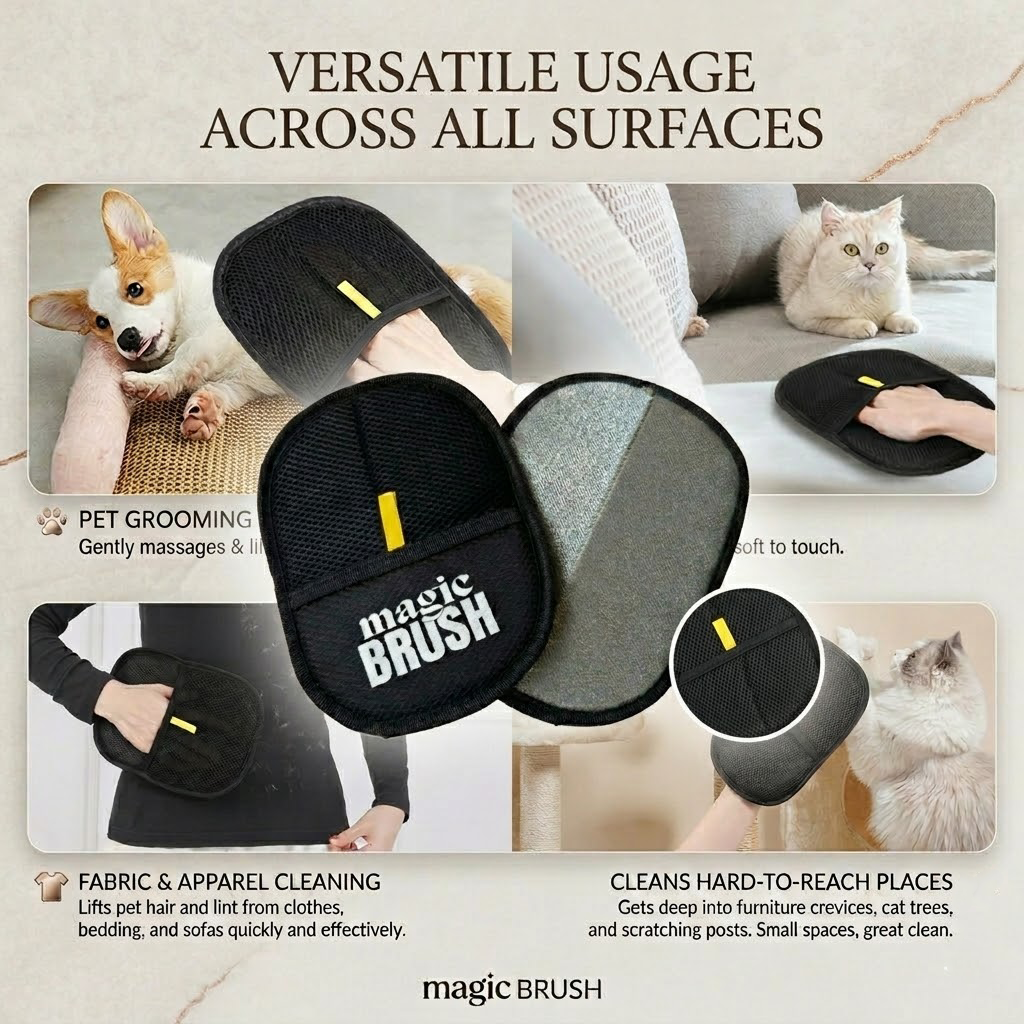 Navozilo® Reusable Pet Hair Remover Mitt