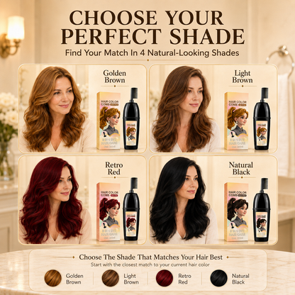 NAVOZILO®3-in-1 Hair Color Comb - Ammonia-Free DIY Hair Dye Shampoo Brush for Flawless Gray Coverage & Root Touch-Up (10-Min Fast Acting)