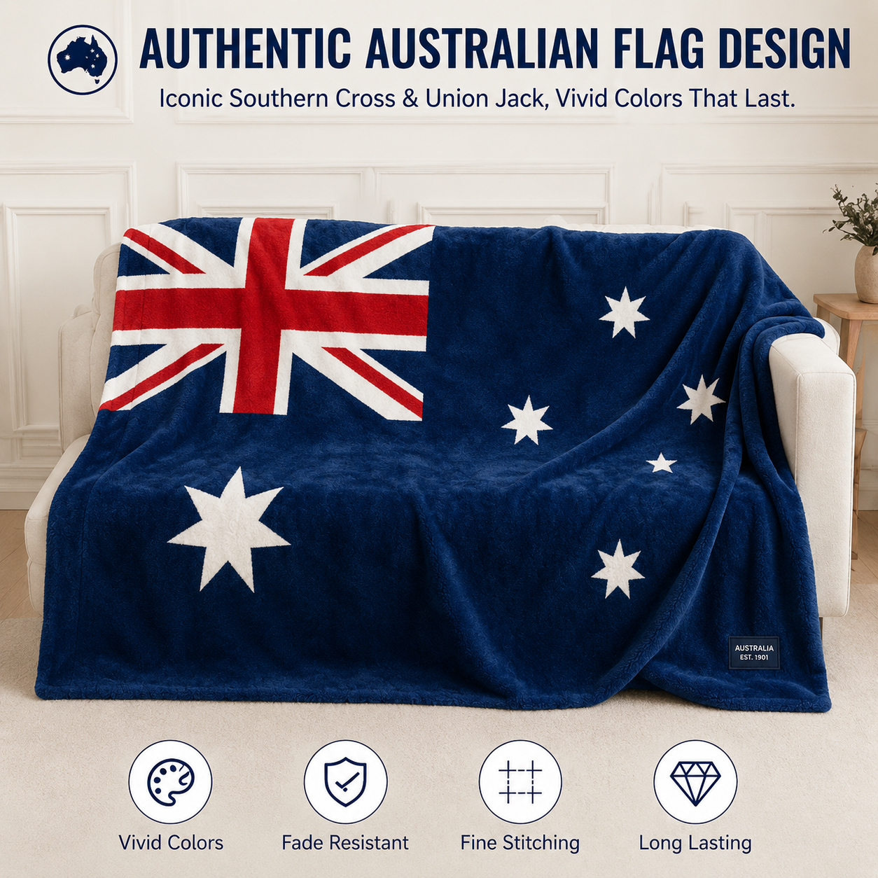 ❤️Show Your Pride in Comfort — Ultra-Soft National Flag Flannel Blanket