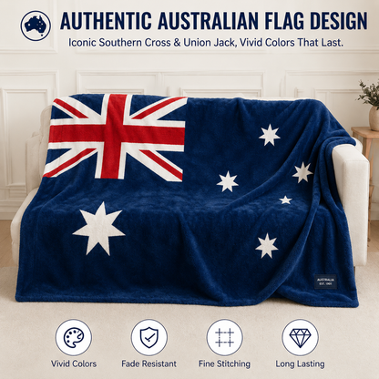❤️Show Your Pride in Comfort — Ultra-Soft National Flag Flannel Blanket