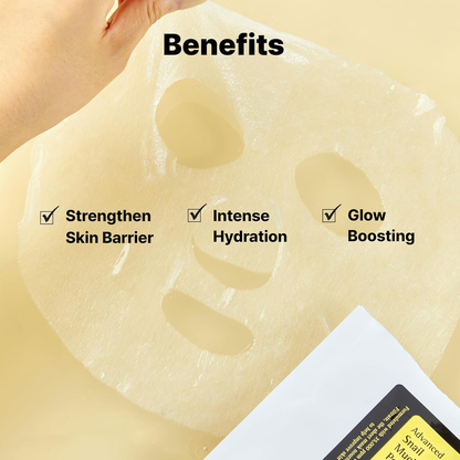 Polinexacosh Snail Mucin Facial Mask for Dry and Sensitive Skin, Deep Hydrating & Soothing Sheet Mask, Skin Repairing & Moisturizing