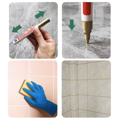 ✏️🕸️NAVODILO®Anti-mould and waterproof joint pen for ceramic tiles