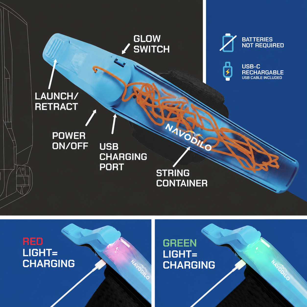 💟💟NAVODILO® Glow String Launcher——Unleash your inner hero with every glowing launch. (upsell)