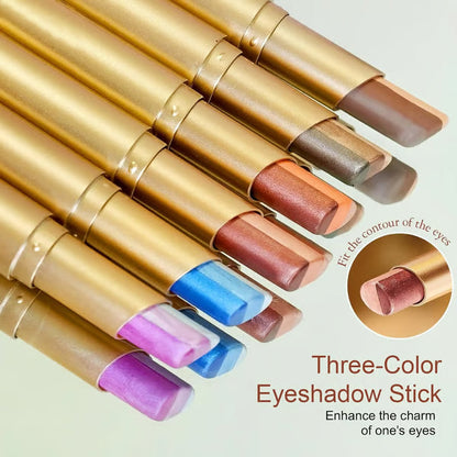 🌟 3-in-1 Shimmer Eyeshadow Stick-One Swipe, Stunning Eyes 😍