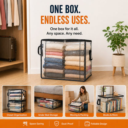 💟💟LAST DAY 50% OFF 📦NAVODILO® Large Heavy-Duty Thick Plastic Clear Storage