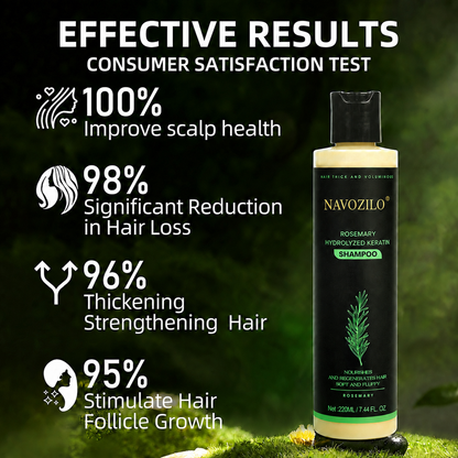 LAST DAY 50% OFF——NAVOZILO® Official-Size Rosemary Keratin Scalp Shampoo| Full-size scalp care for thicker-looking, stronger-feeling hair.