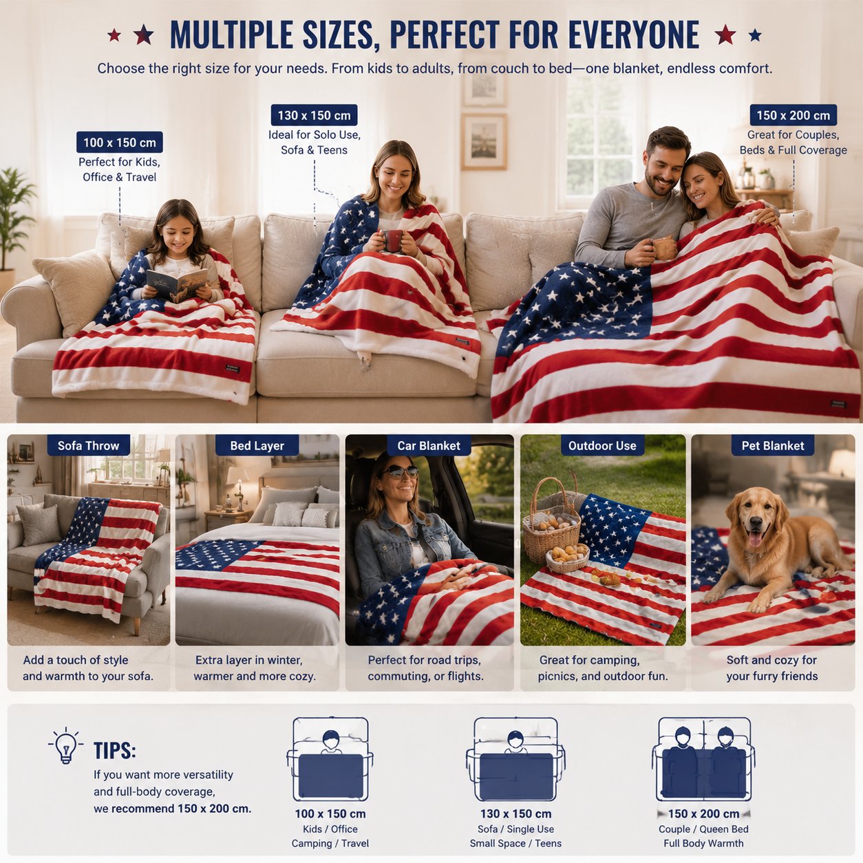 ❤️Show Your Pride in Comfort — Ultra-Soft National Flag Flannel Blanket