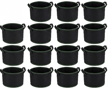 🍅Navozilo® 5-Pack 5 Gallon Grow Bags – Heavy Duty Aeration Fabric Pots🪴