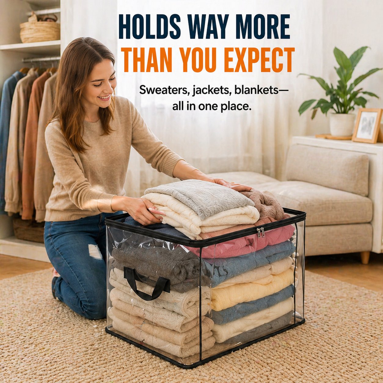 💟💟LAST DAY 50% OFF 📦NAVODILO® Large Heavy-Duty Thick Plastic Clear Storage