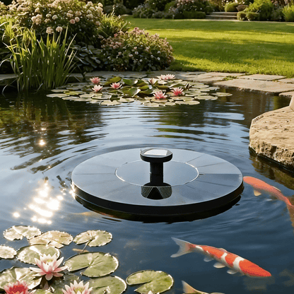 NAVODILO®Solar Fountain with 6 Nozzles – Solar Powered, Rechargeable Battery, LED Option
