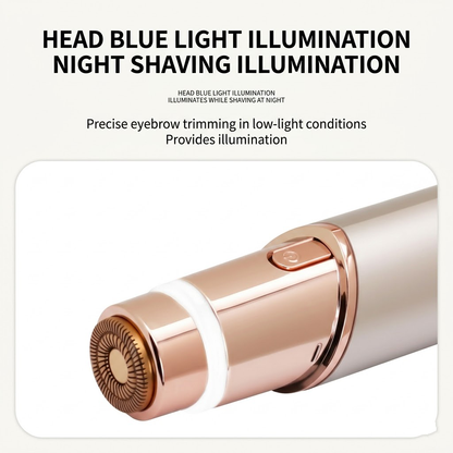 Navozilo®2 in 1 facial & eyebrow hair trimmer for Women, Rechargeable Face Razor, Lip & Peach Fuzz Remover, Precision Eyebrow Shaper, Portable Painless Hair Removal Tool