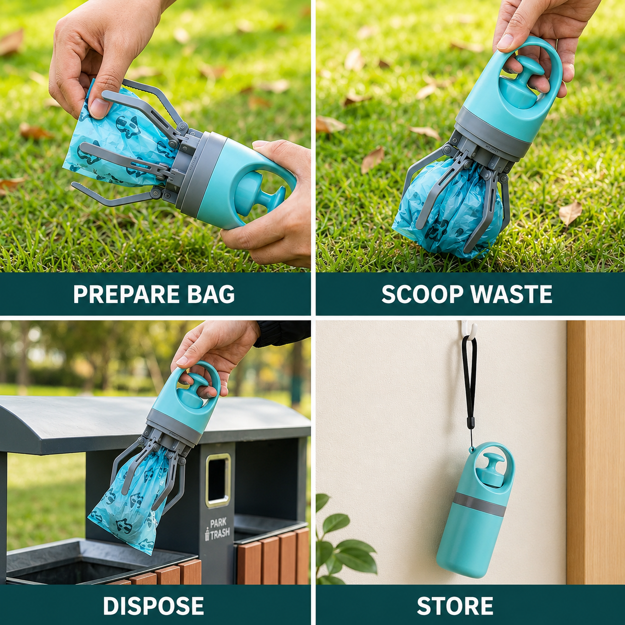Navozilo® Dog Poop Scooper with Bags | Portable Pet Waste Cleaner🐶