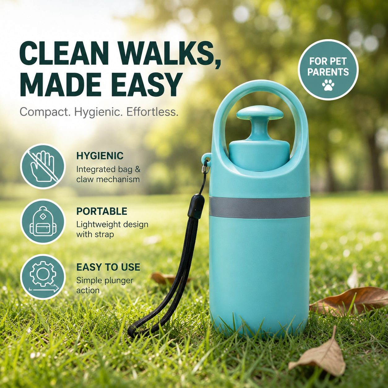 Navozilo® Dog Poop Scooper with Bags | Portable Pet Waste Cleaner🐶