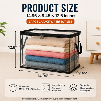💟💟LAST DAY 50% OFF 📦NAVODILO® Large Heavy-Duty Thick Plastic Clear Storage