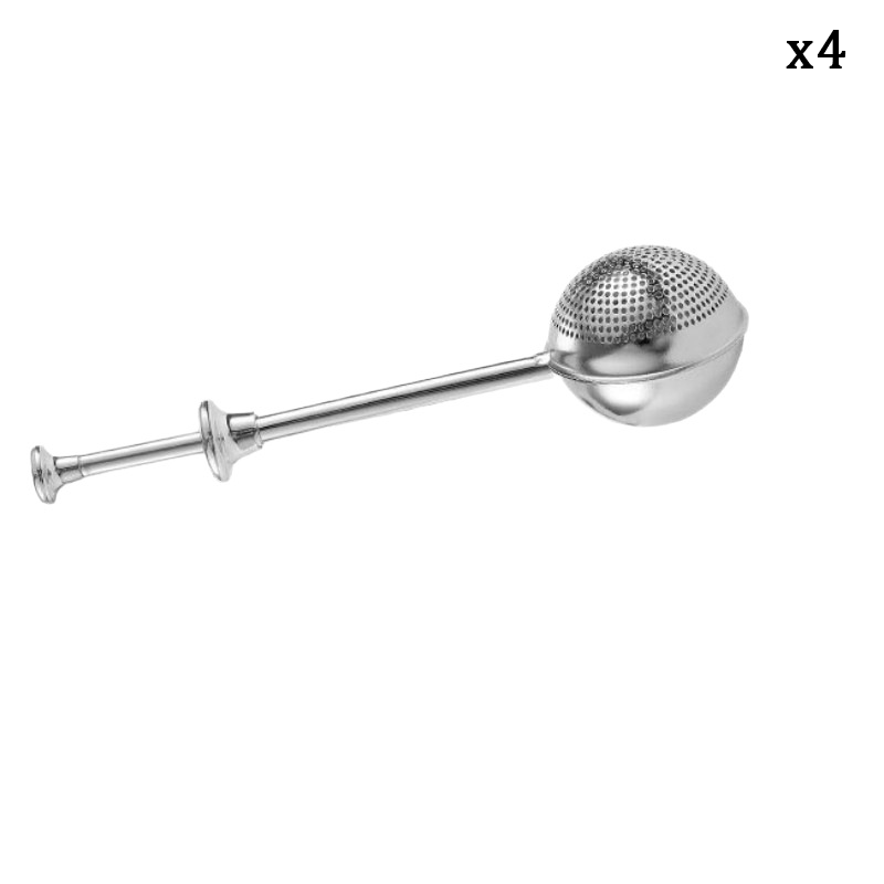 Navozilo®Stainless Steel Powdered Sugar Shaker with Spring-Operated Handle