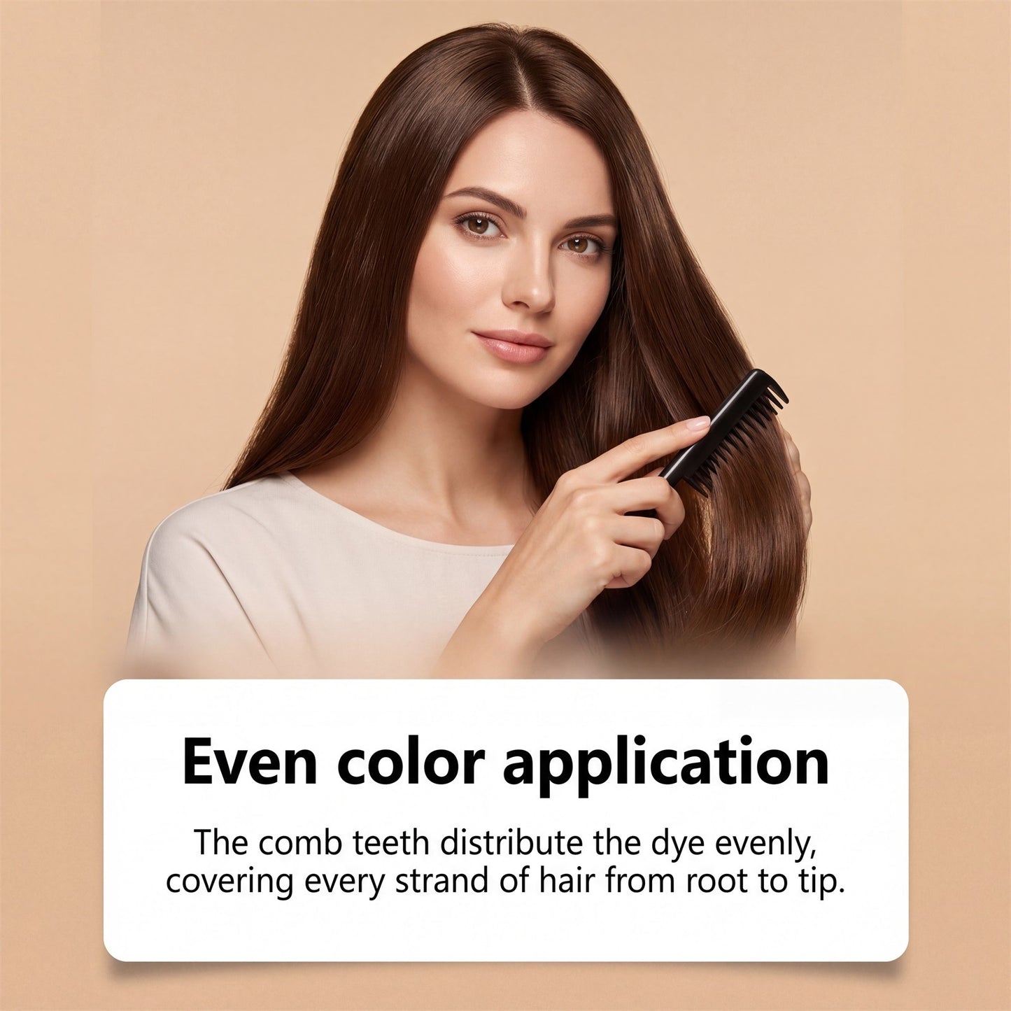 NAVOZILO®3-in-1 Hair Color Comb - Ammonia-Free DIY Hair Dye Shampoo Brush for Flawless Gray Coverage & Root Touch-Up (10-Min Fast Acting)