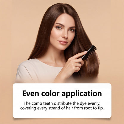NAVOZILO®3-in-1 Hair Color Comb - Ammonia-Free DIY Hair Dye Shampoo Brush for Flawless Gray Coverage & Root Touch-Up (10-Min Fast Acting)