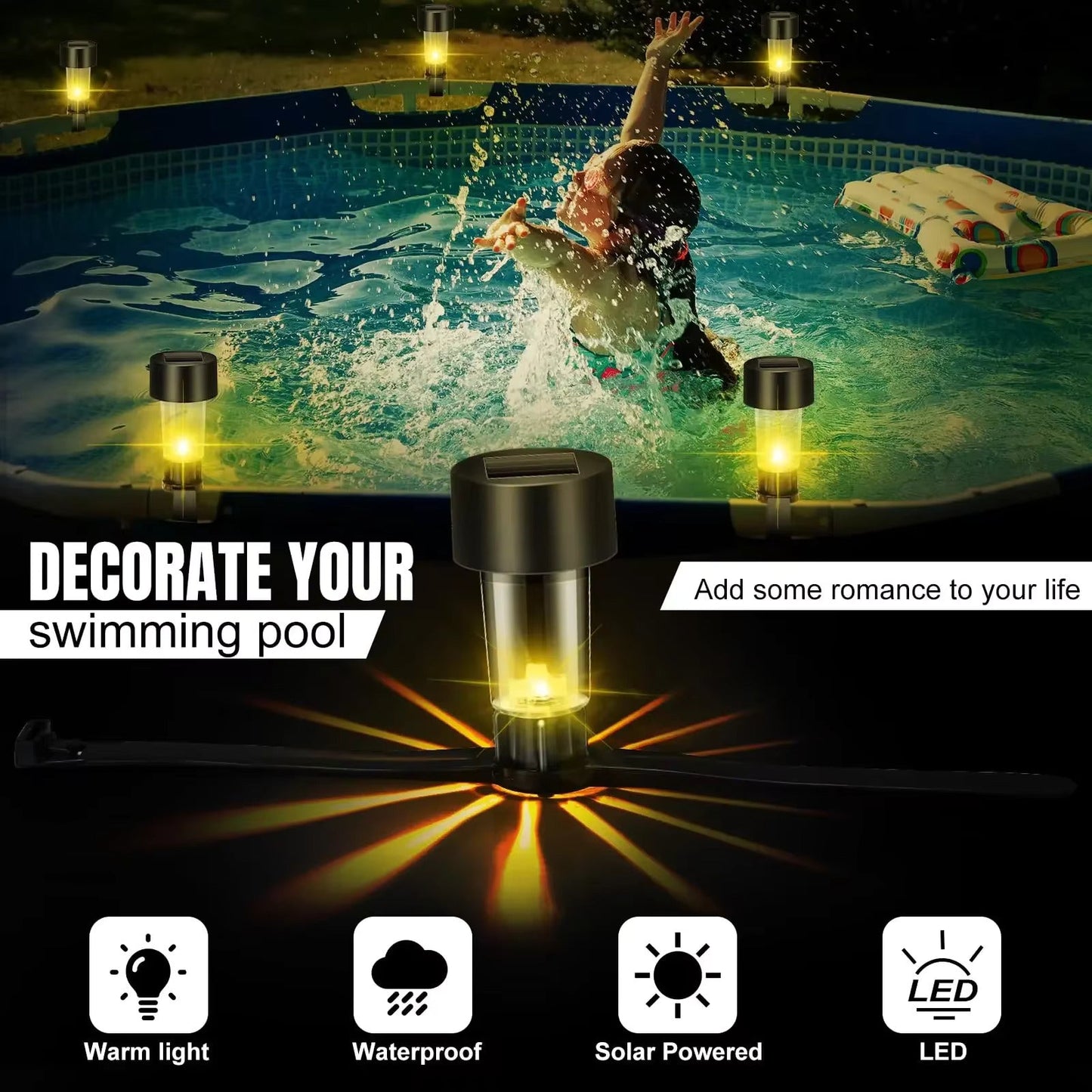 NAVODILO®Solar Fence Light