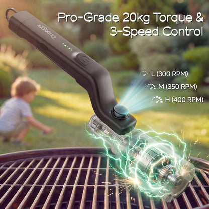 🔥LAST DAY SALE 50% OFF!!——🍡NAVODILO®Cordless Electric BBQ Brush-360° Adjustable Angle 150-Min Runtime Grill Cleaner
