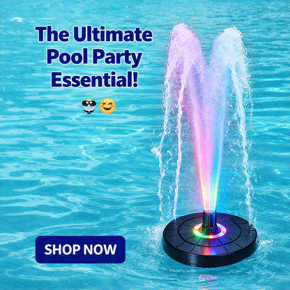 NAVODILO®Solar Fountain with 6 Nozzles – Solar Powered, Rechargeable Battery, LED Option