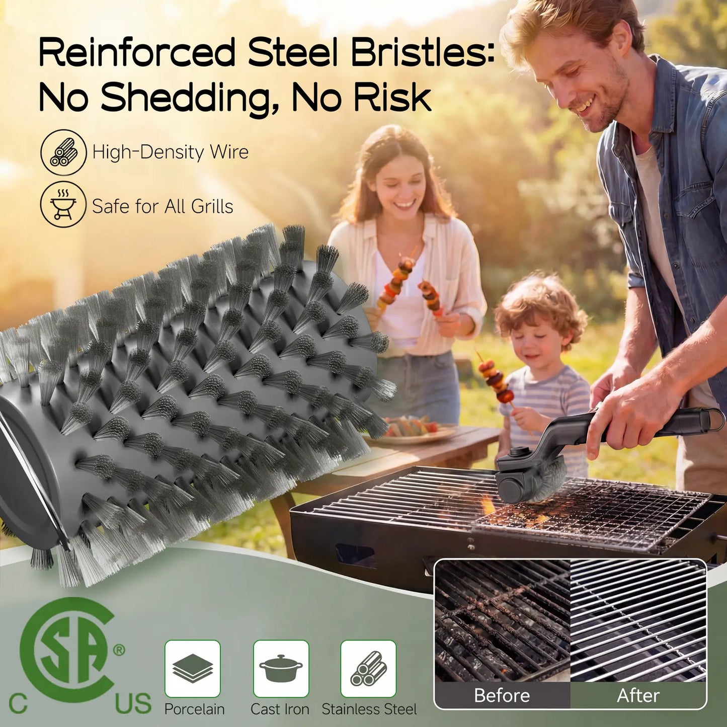 🔥LAST DAY SALE 50% OFF!!——🍡NAVODILO®Cordless Electric BBQ Brush-360° Adjustable Angle 150-Min Runtime Grill Cleaner