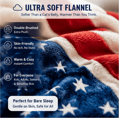 ❤️Show Your Pride in Comfort — Ultra-Soft National Flag Flannel Blanket