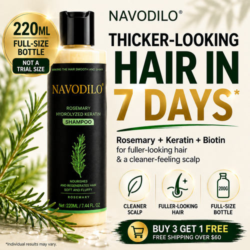 LAST DAY 50% OFF🏆NAVODILO® Official 200ml Full-Size Rosemary Keratin Scalp Shampoo| Full-size scalp care for thicker-looking, stronger-feeling hair.