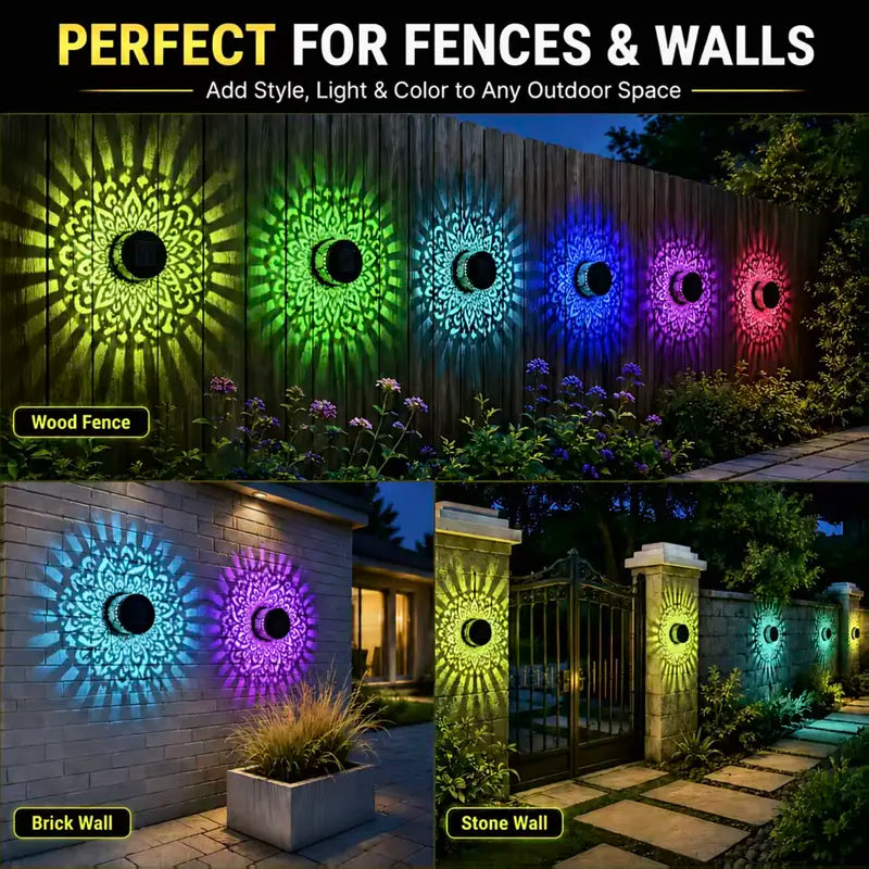 NAVOZILO®🏡☀️Seven-Color Changing Solar Mandala Projection Wall Light upsell