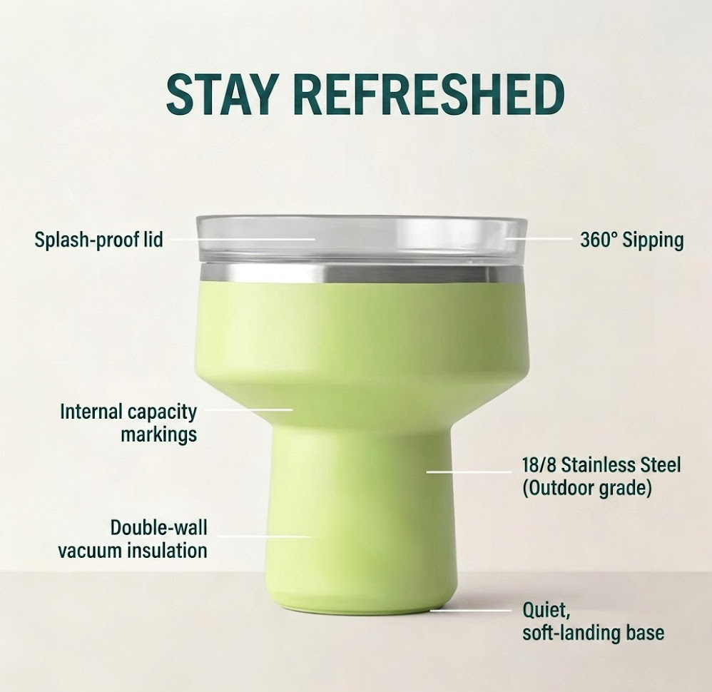 Navozilo® 16 oz Cocktail Tumbler - Insulated Margarita Tumbler with Lid (Upsell)