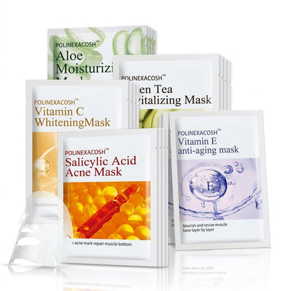 Polinexacosh Vitamin C & E Revitalizing Sheet Mask: Multi-Effect Repairing & Deep Hydrating Mask for Radiant, Nourished Skin