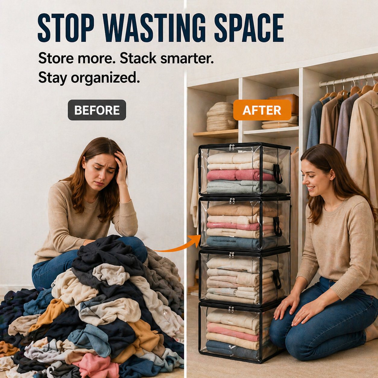 💟💟LAST DAY 50% OFF 📦NAVODILO® Large Heavy-Duty Thick Plastic Clear Storage