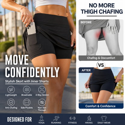 🌟50% OFF â€?🎁Anti-Chafing Active Skort â€?Super soft and comfortable🔥