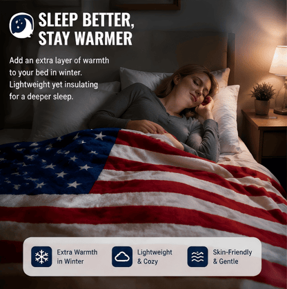 ❤️Show Your Pride in Comfort — Ultra-Soft National Flag Flannel Blanket