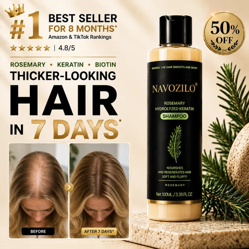LAST DAY 50% OFF——🌿🍀NAVOZILO® Official -Size Rosemary Keratin Scalp Shampoo| Full-size scalp care for thicker-looking, stronger-feeling hair.