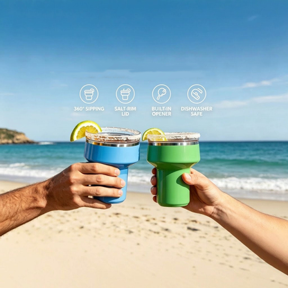 Navozilo® 16 oz Cocktail Tumbler - Insulated Margarita Tumbler with Lid (Upsell)